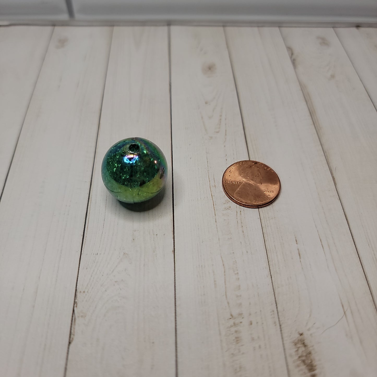 20mm Cosmic Forest Green Beads