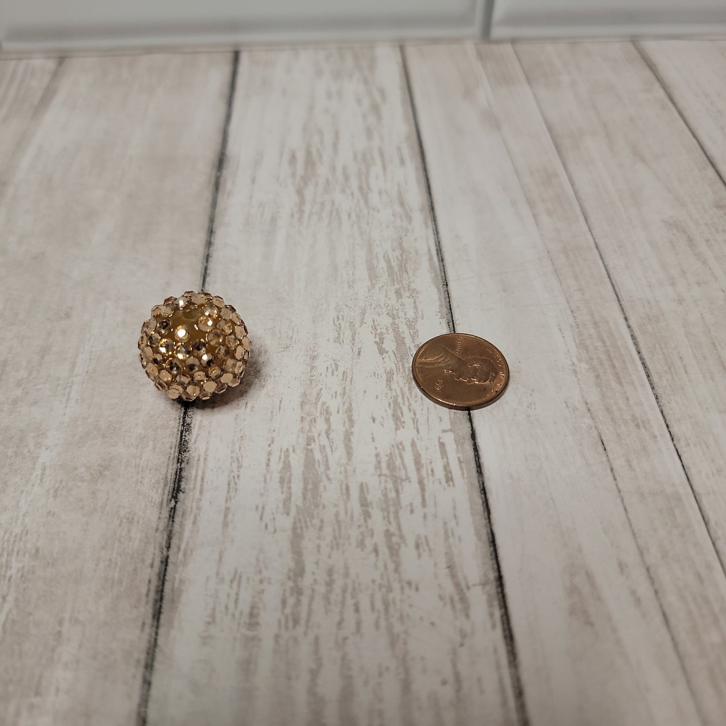20mm Glamour Champagne Beads