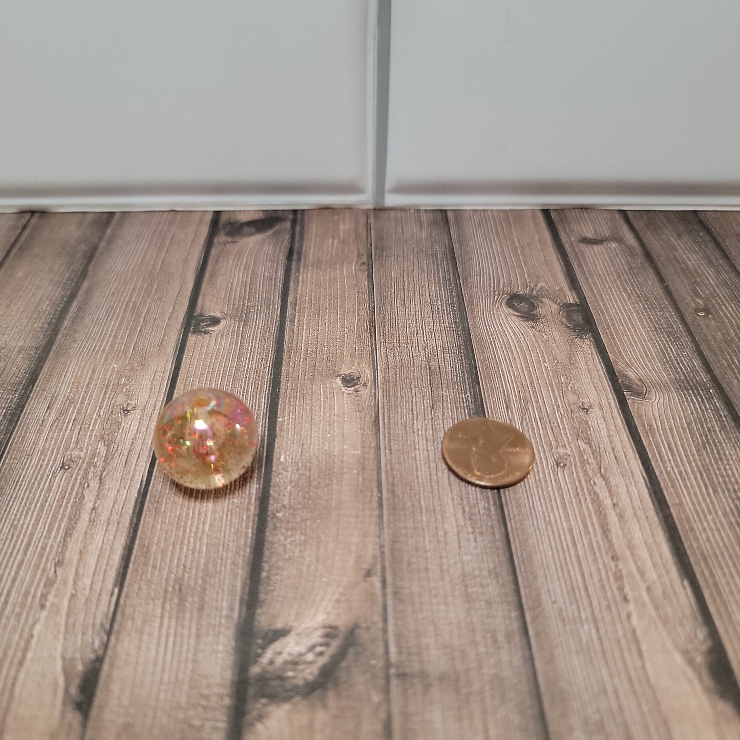 20mm Orange Bubble Beads