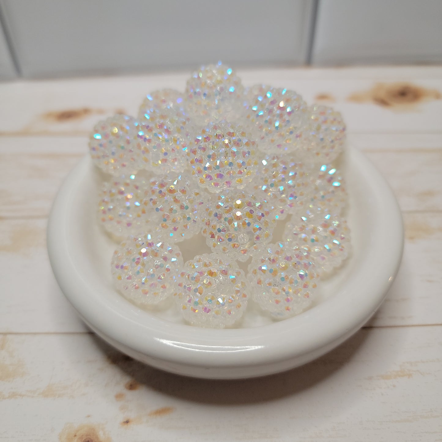 20mm Glamour Clear Beads