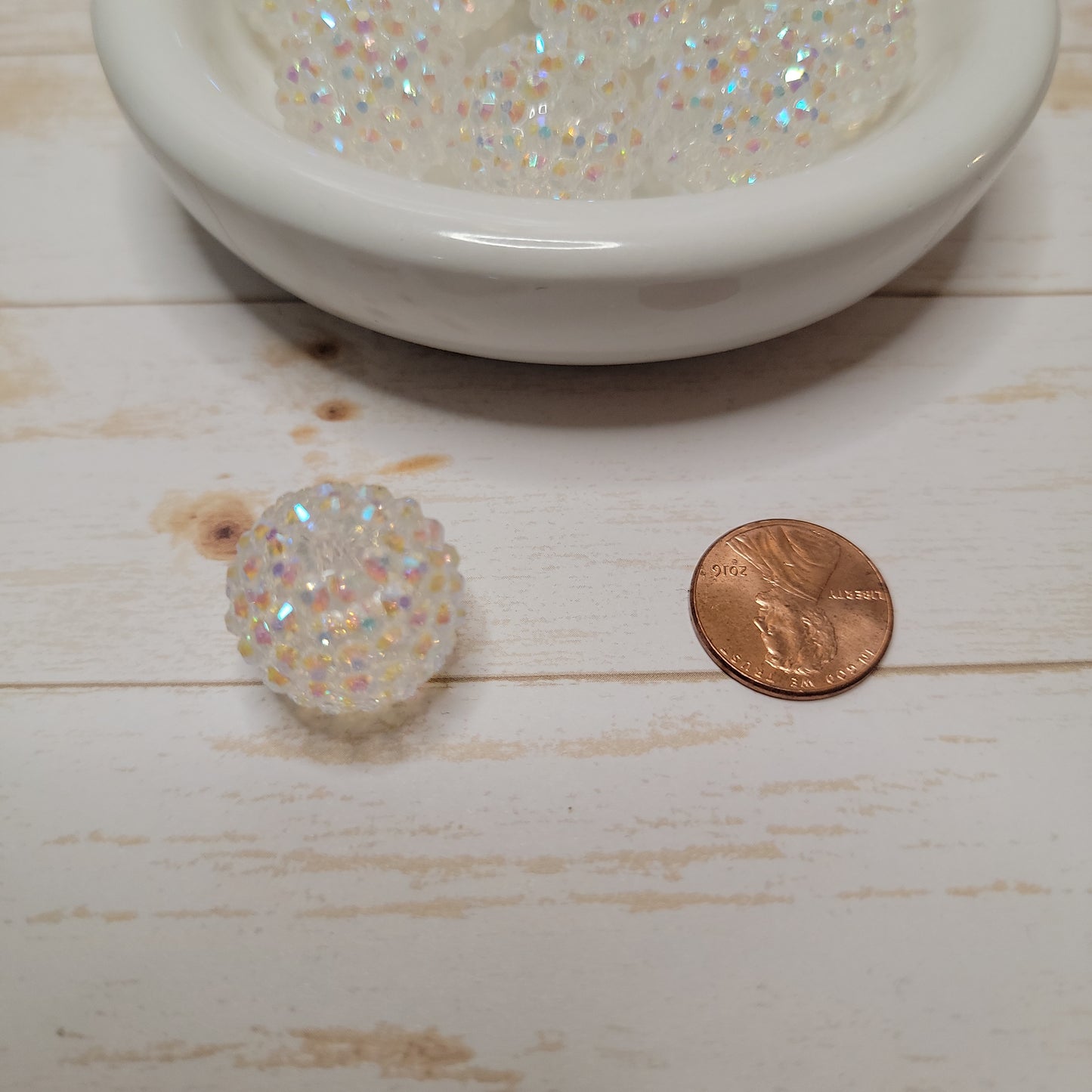 20mm Glamour Clear Beads