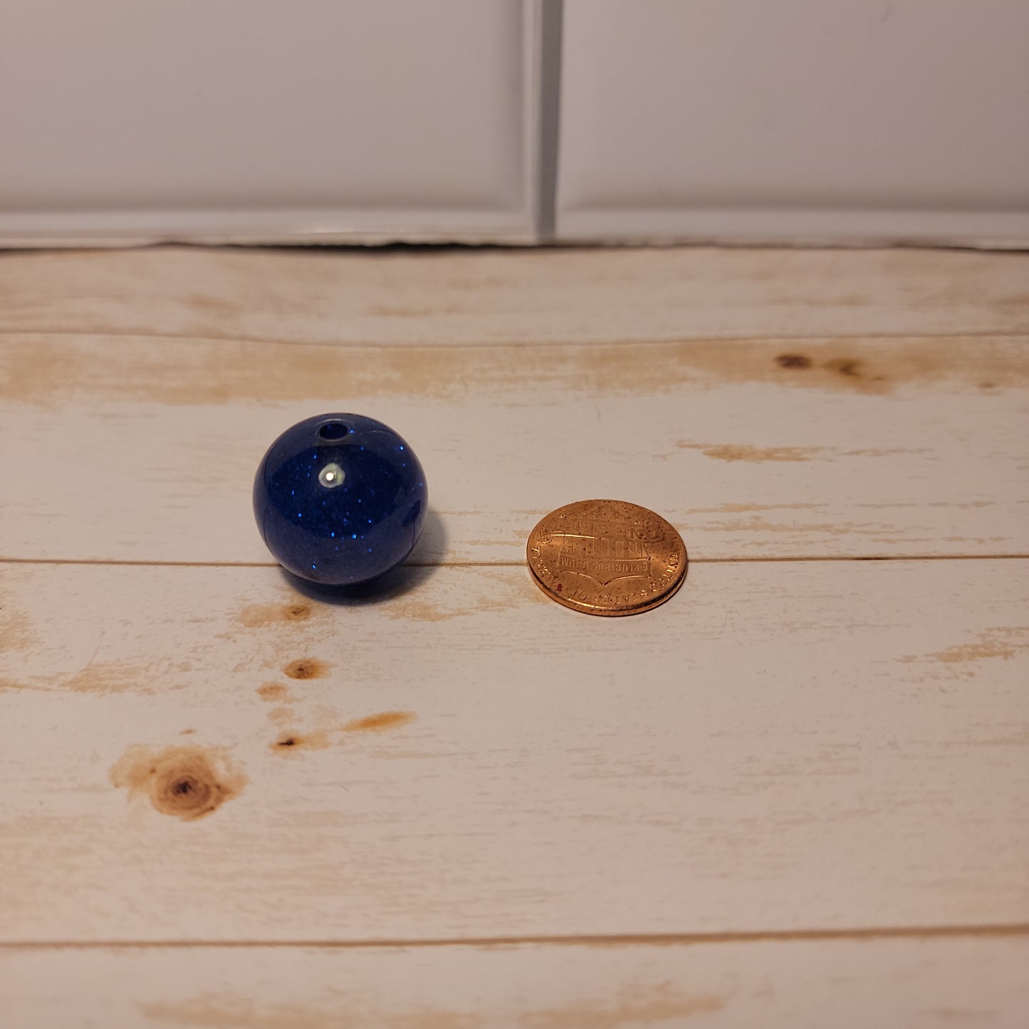 20mm Glittery Blue Beads