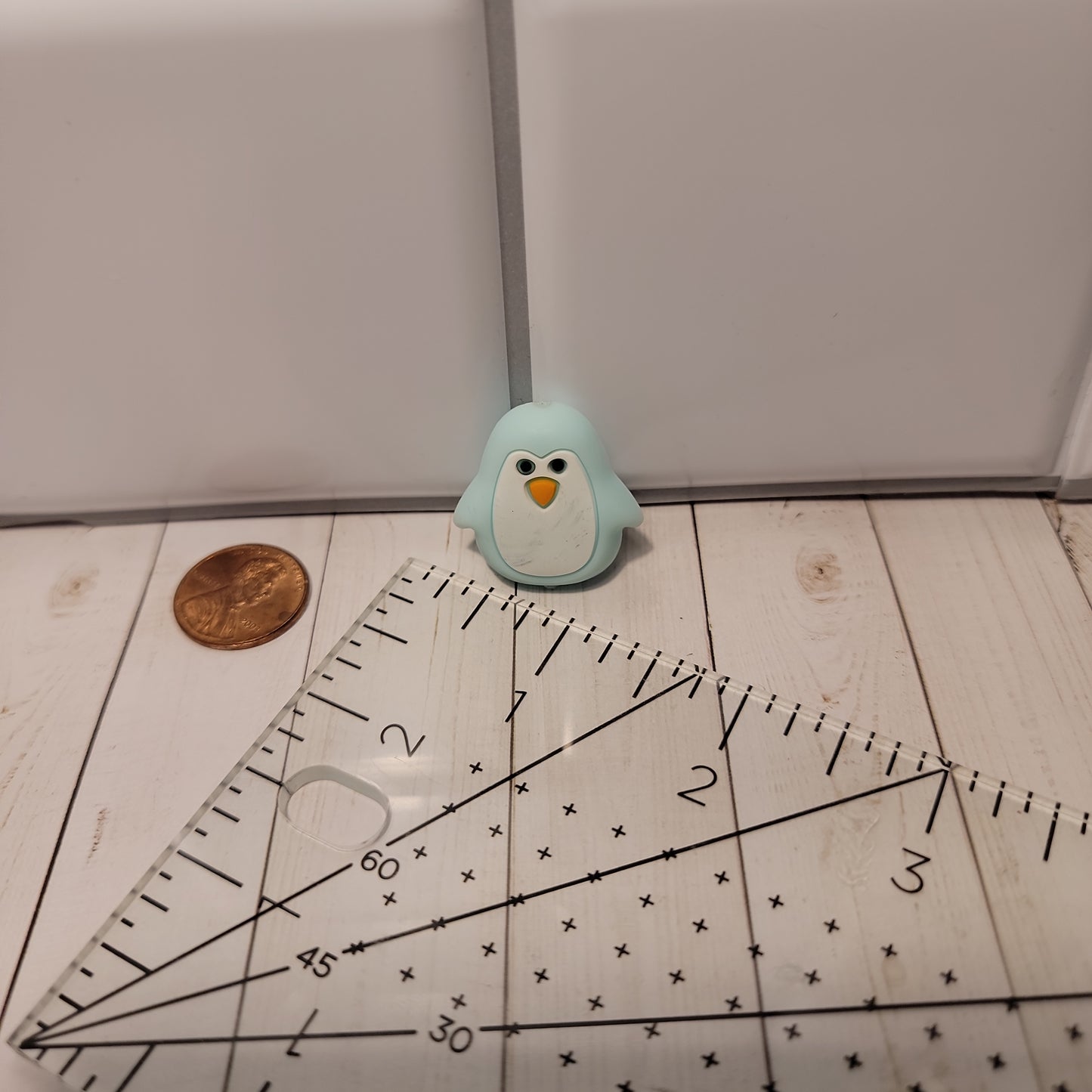 Silicone Mint Green Pengiun Focal