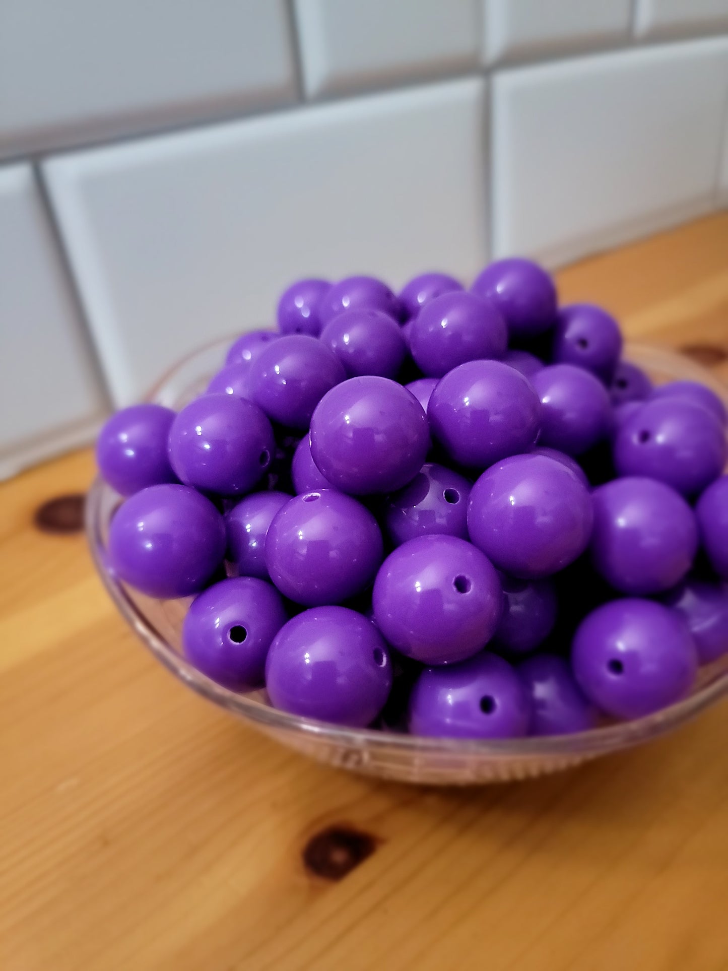 18 MM Purple Beads