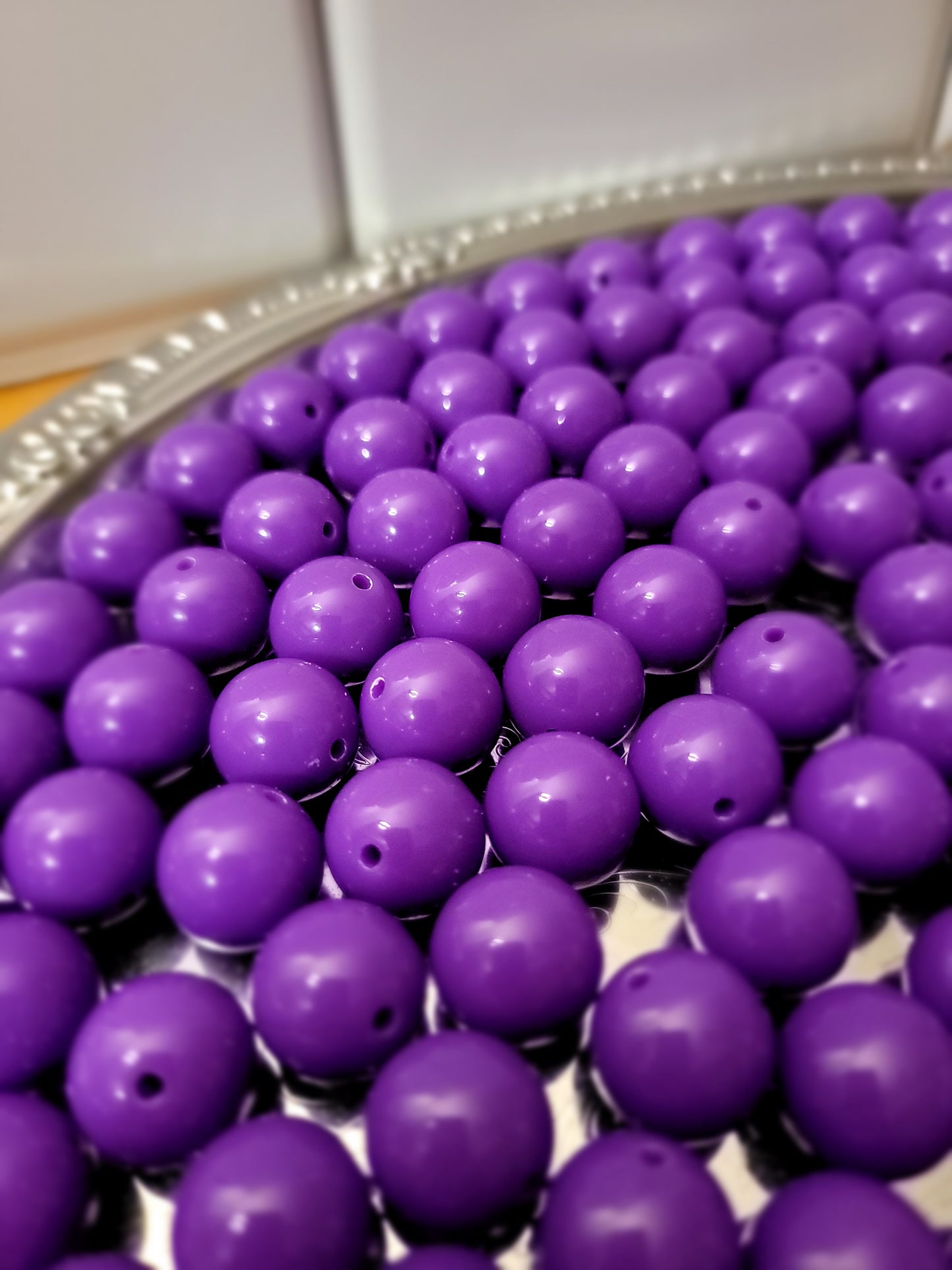 18 MM Purple Beads