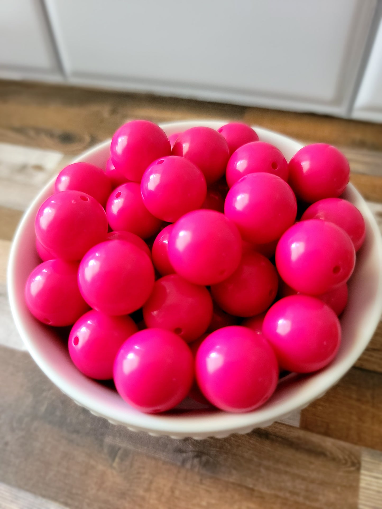 18mm Watermelon Pink Beads