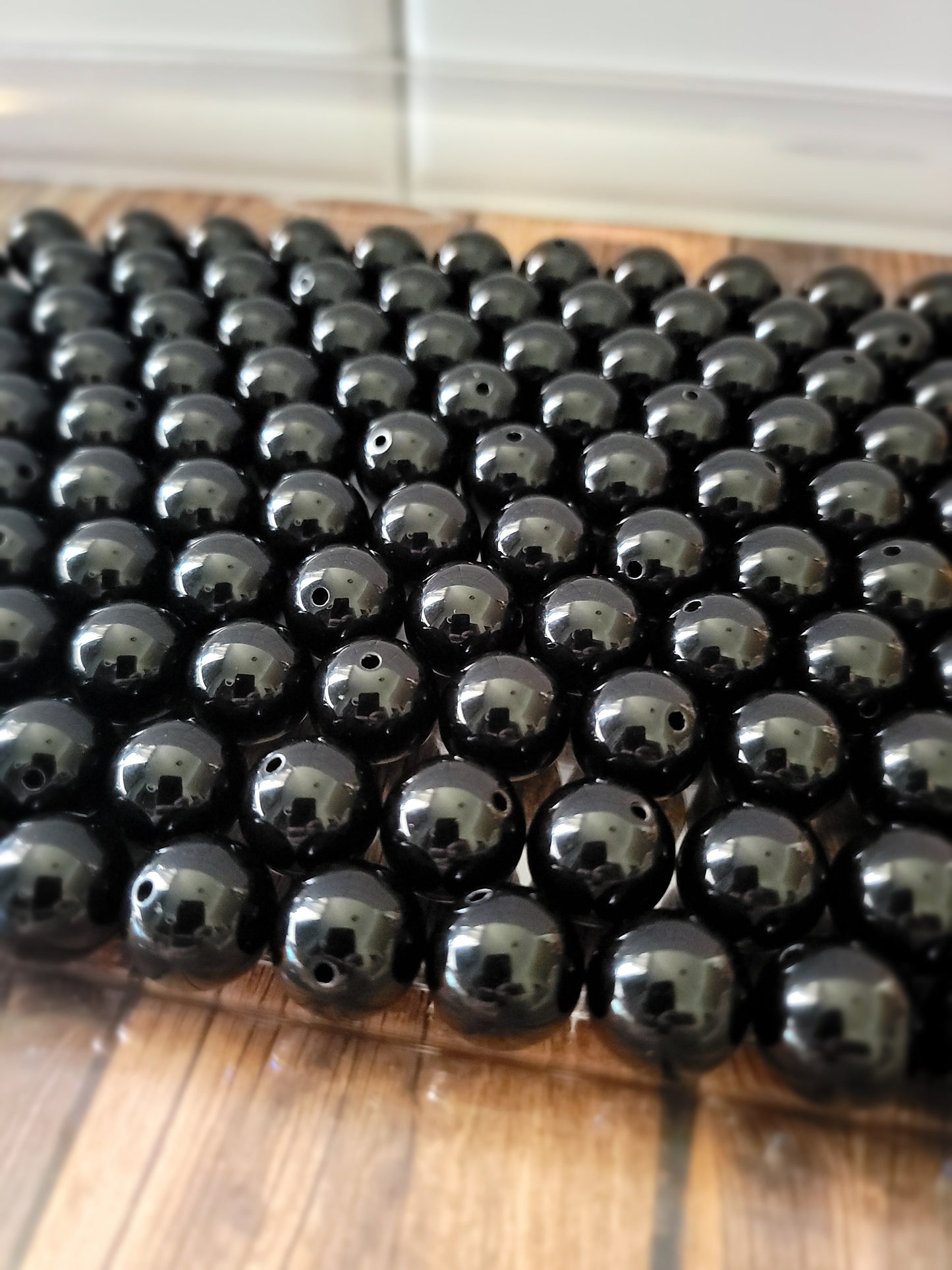 18mm or 20mm Black Beads