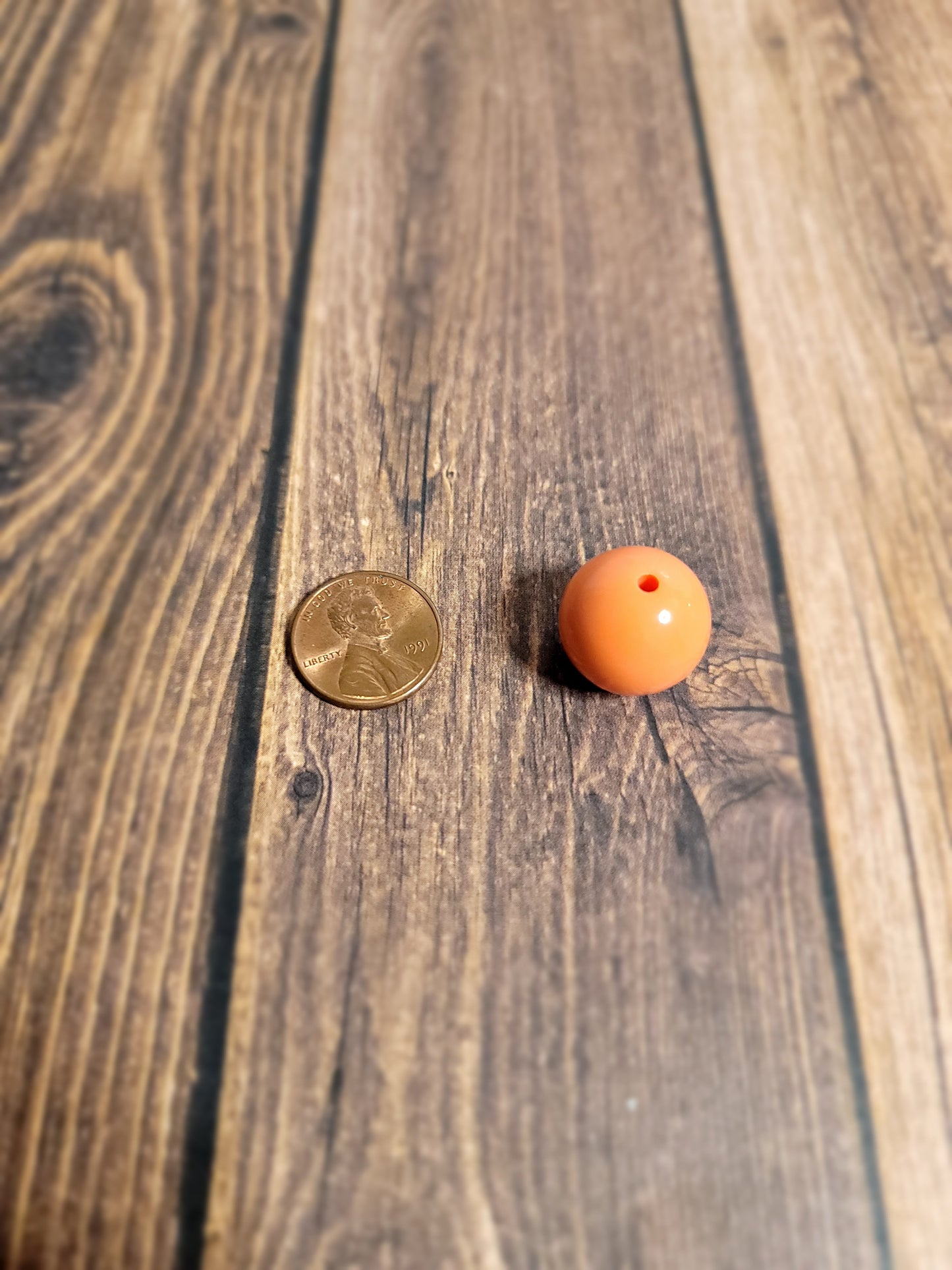 18mm Peach Beads
