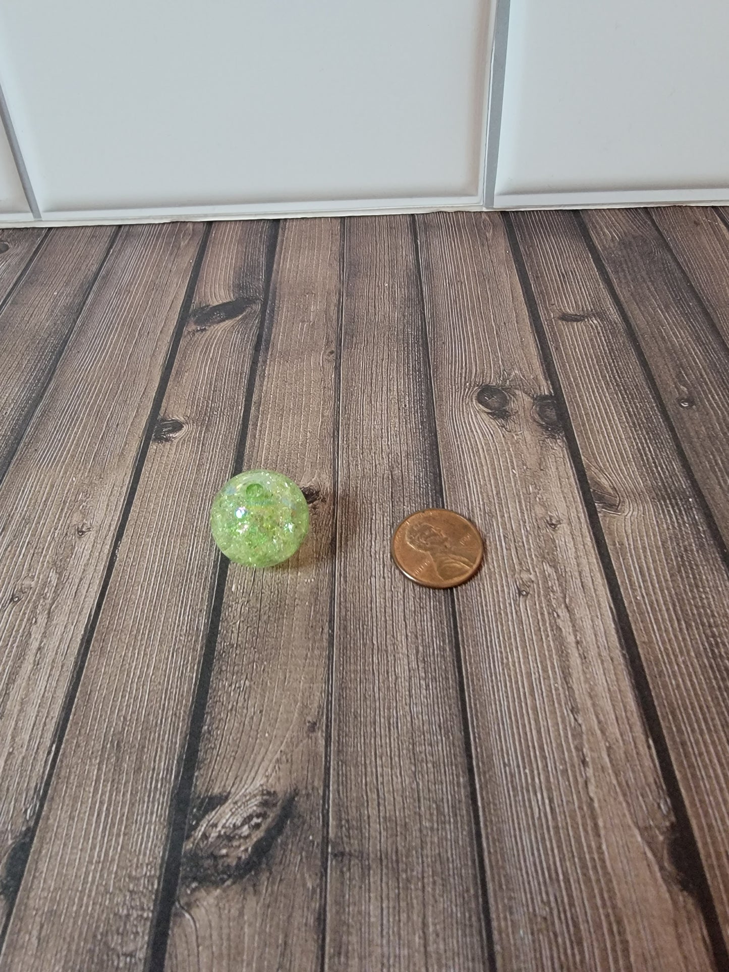 20mm Cosmic Lime Green Beads