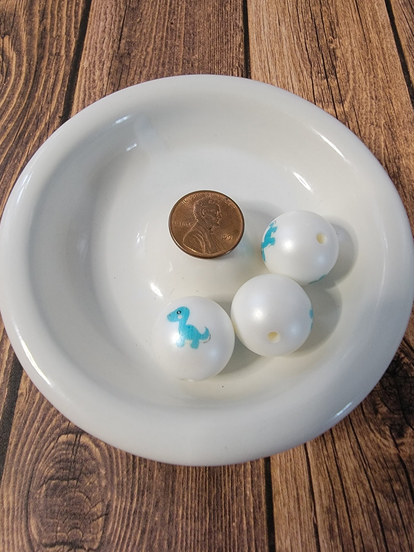 20mm Dinosaur Print Beads