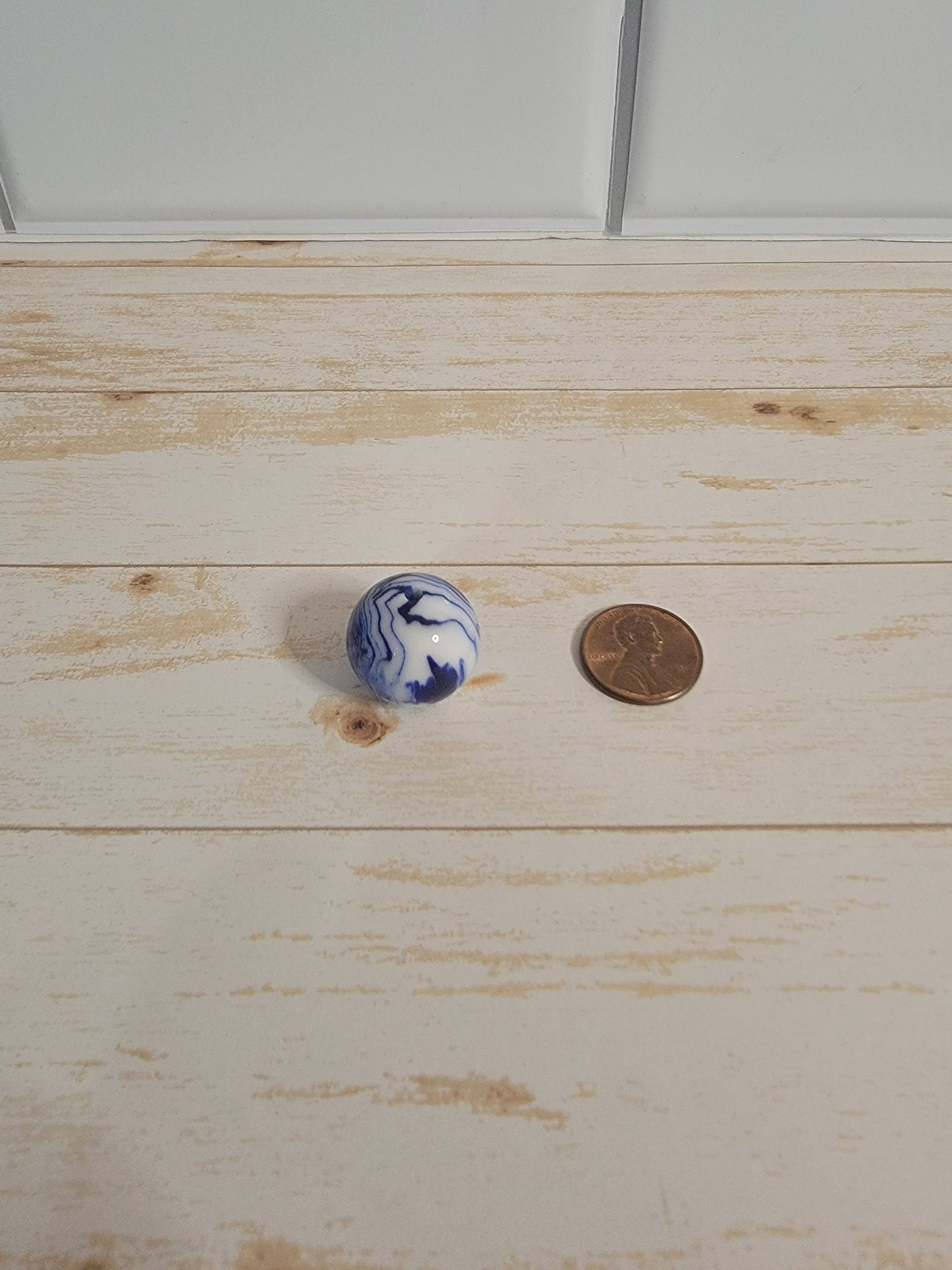 20mm Blue Marble Beads