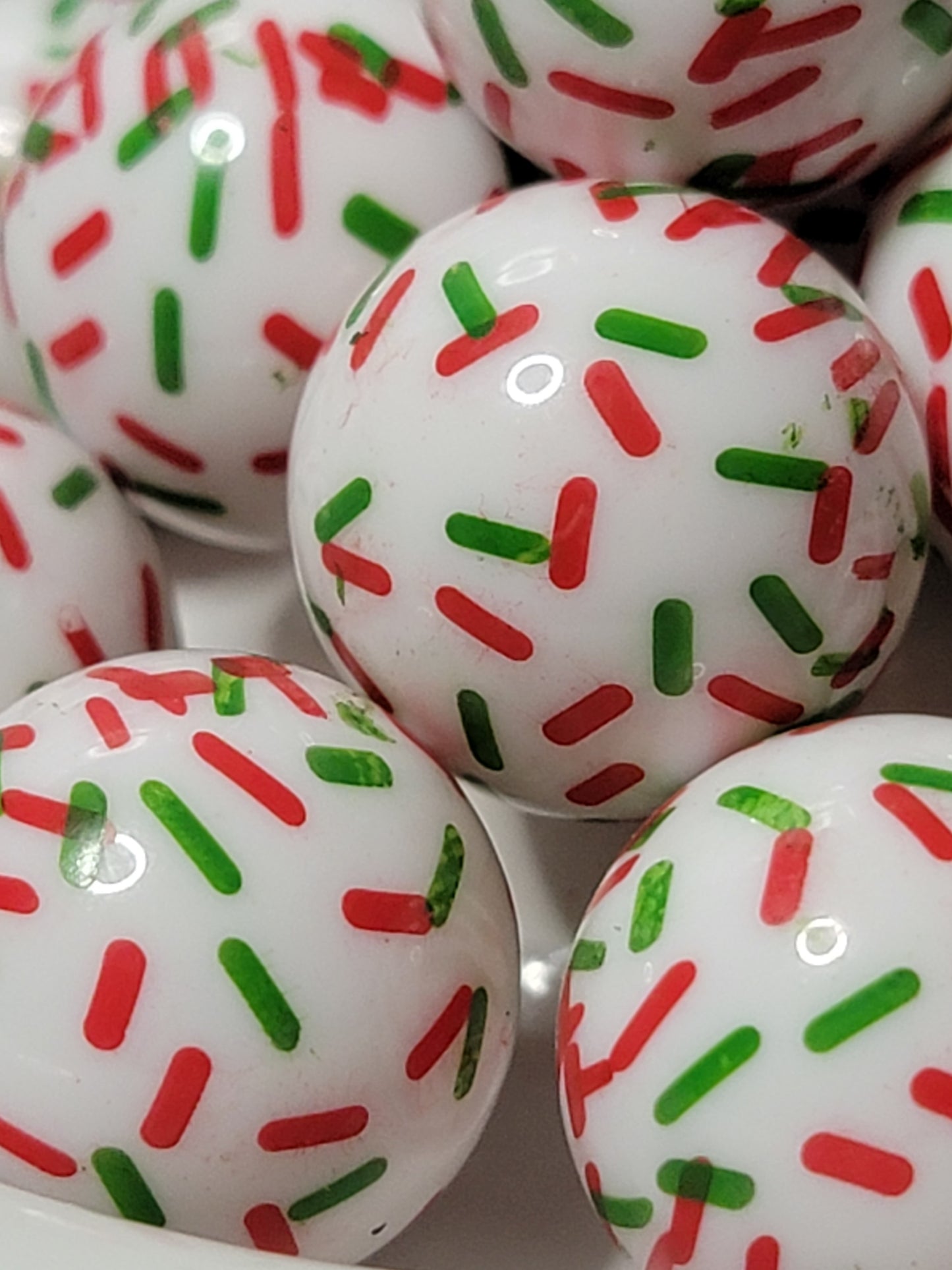 20mm Christmas Sprinkle Beads