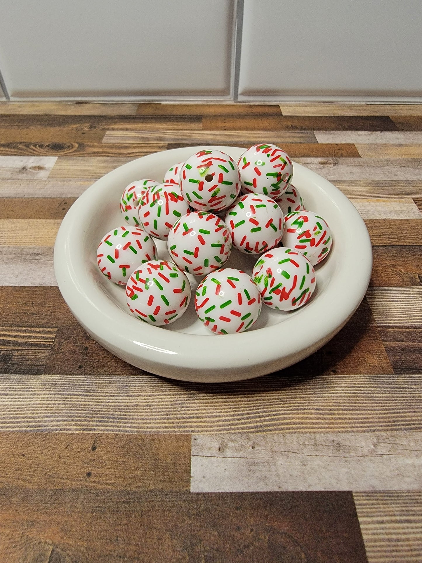 20mm Christmas Sprinkle Beads