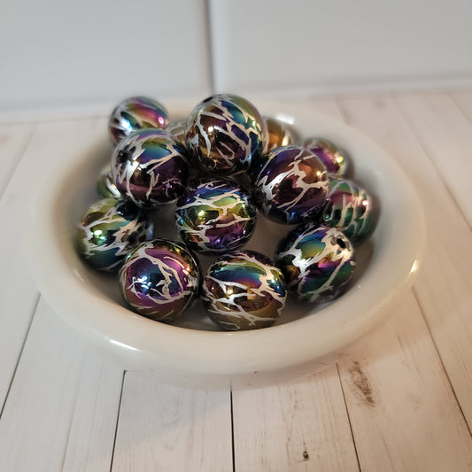 20mm Rainbow Lightning Beads