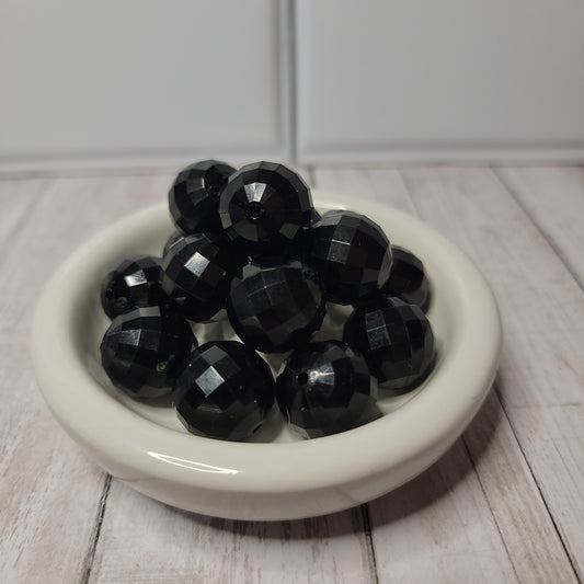 20mm Black Disco Beads