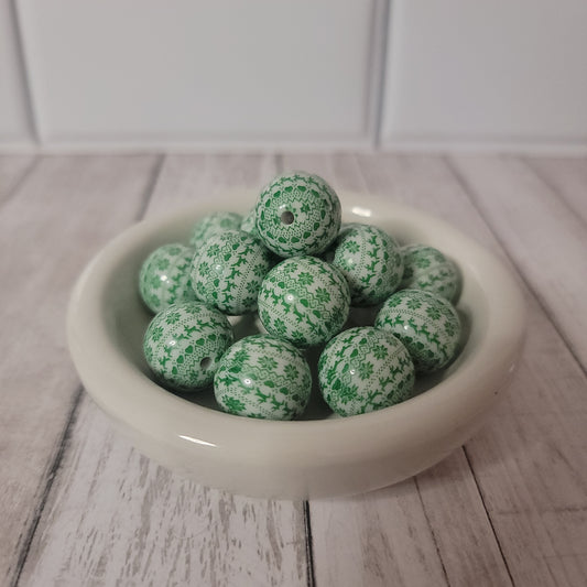 20mm Green Christmas Sweater Beads