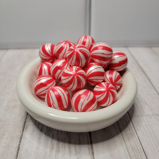 20mm Peppermint Candy Beads