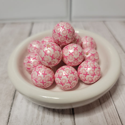 20mm Valentine XO Beads