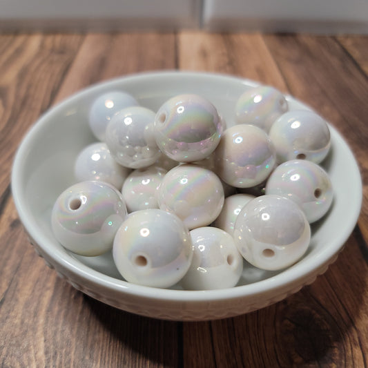20mm Galaxy White Beads