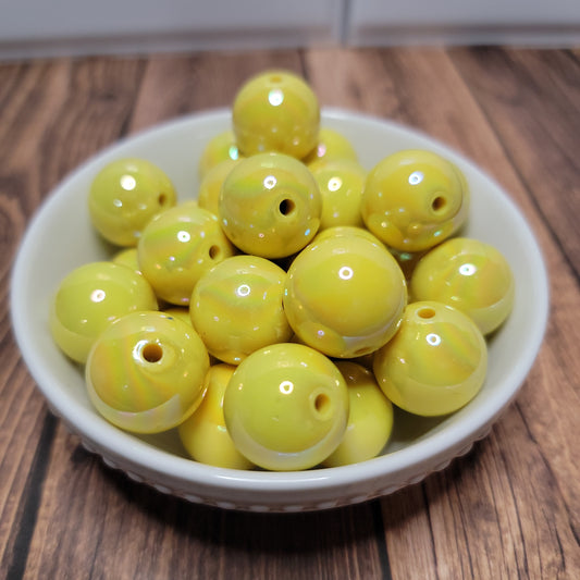 20mm Galaxy Yellow Beads