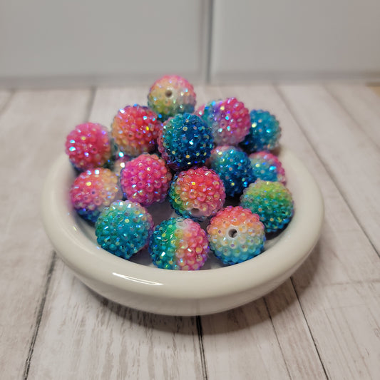 20mm Glamour Rainbow Beads