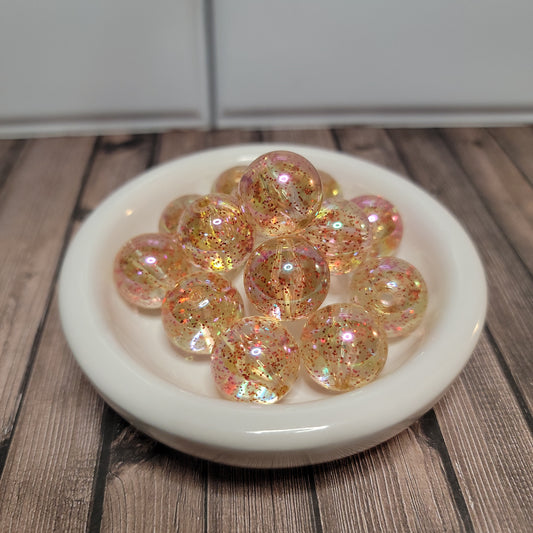 20mm Orange Bubble Beads