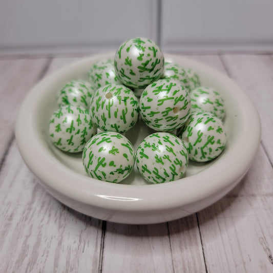 20mm Green Cactus Beads
