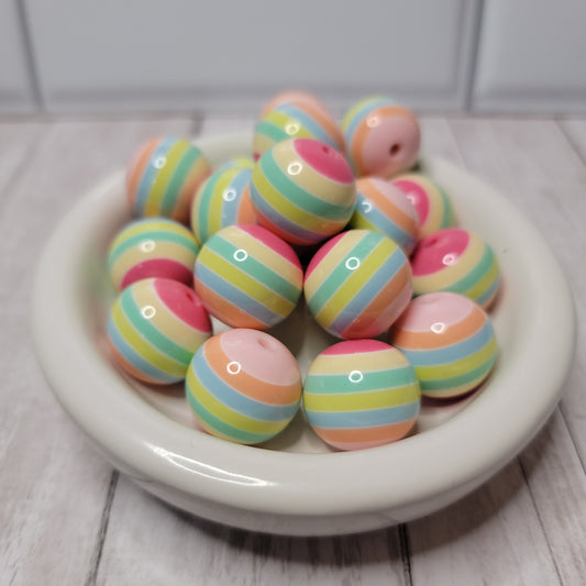 20mm Spring Stripe Beads