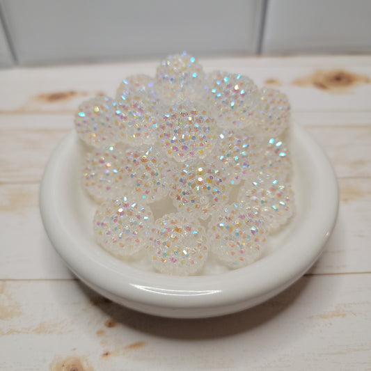 20mm Glamour Clear Beads