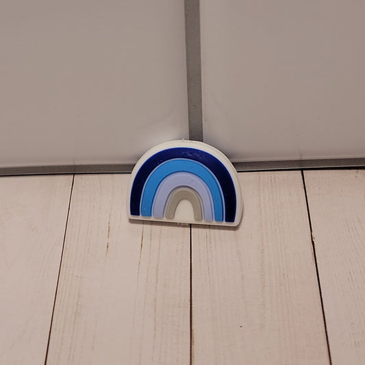 Silicone Blue Rainbow Focal