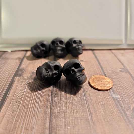 Silicone Black Skull Focal