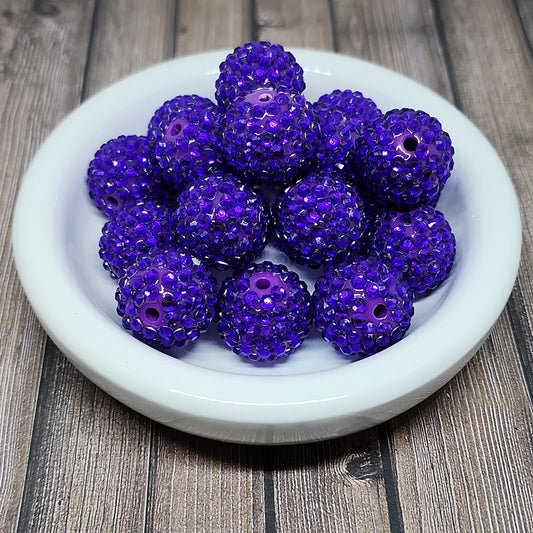 20mm Glamour Purple Beads
