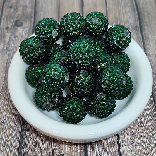 20mm Glamour Forest Green Beads