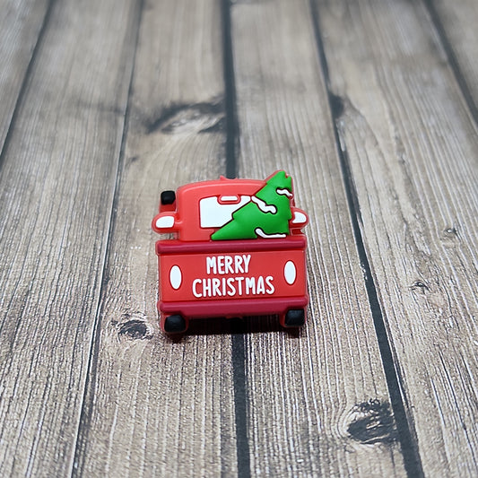 Red Christmas Tree Truck Focal