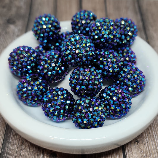 20mm Glamour Blueberry Beads