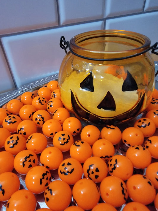 20mm Jack-O-Lantern Bead