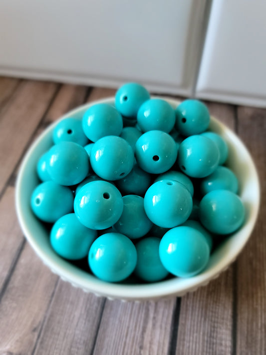 18mm Cyan Beads