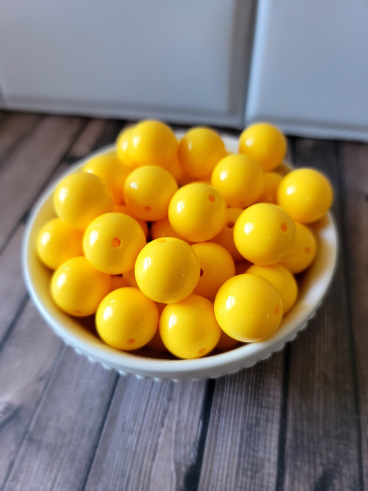 18mm Yellow Beads