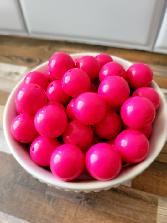 18mm Watermelon Pink Beads