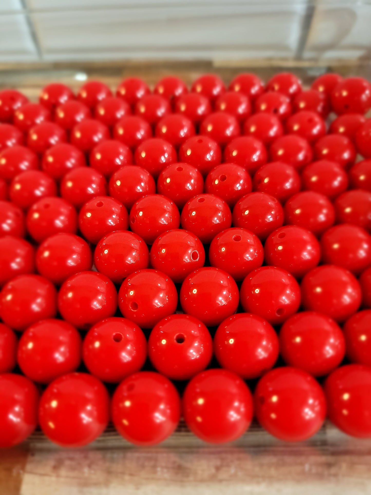 18mm Cherry Red Beads