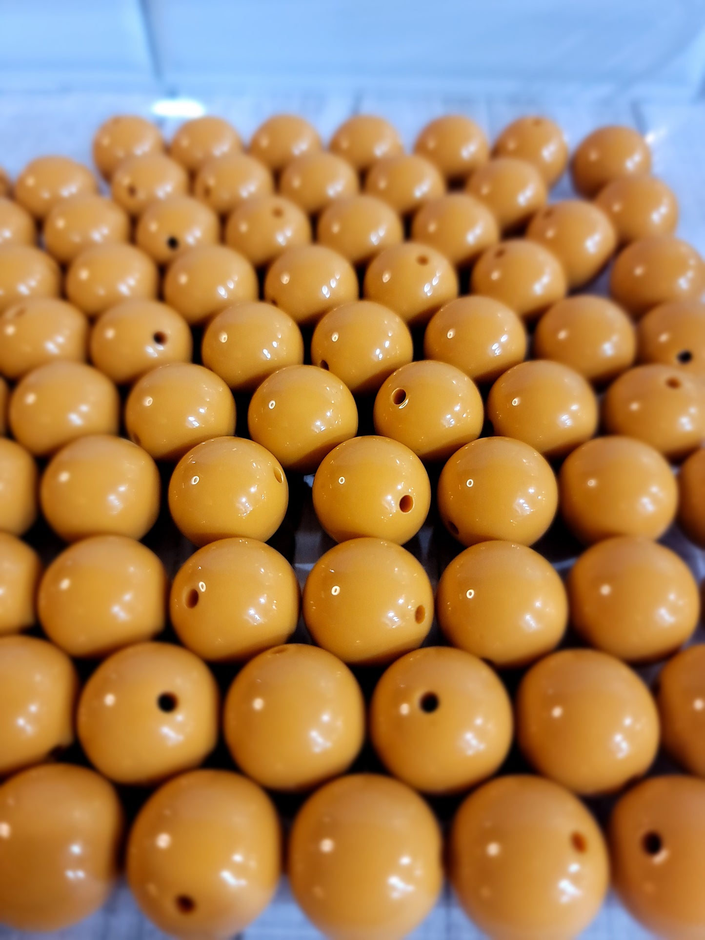 18 or 20MM Caramel Beads