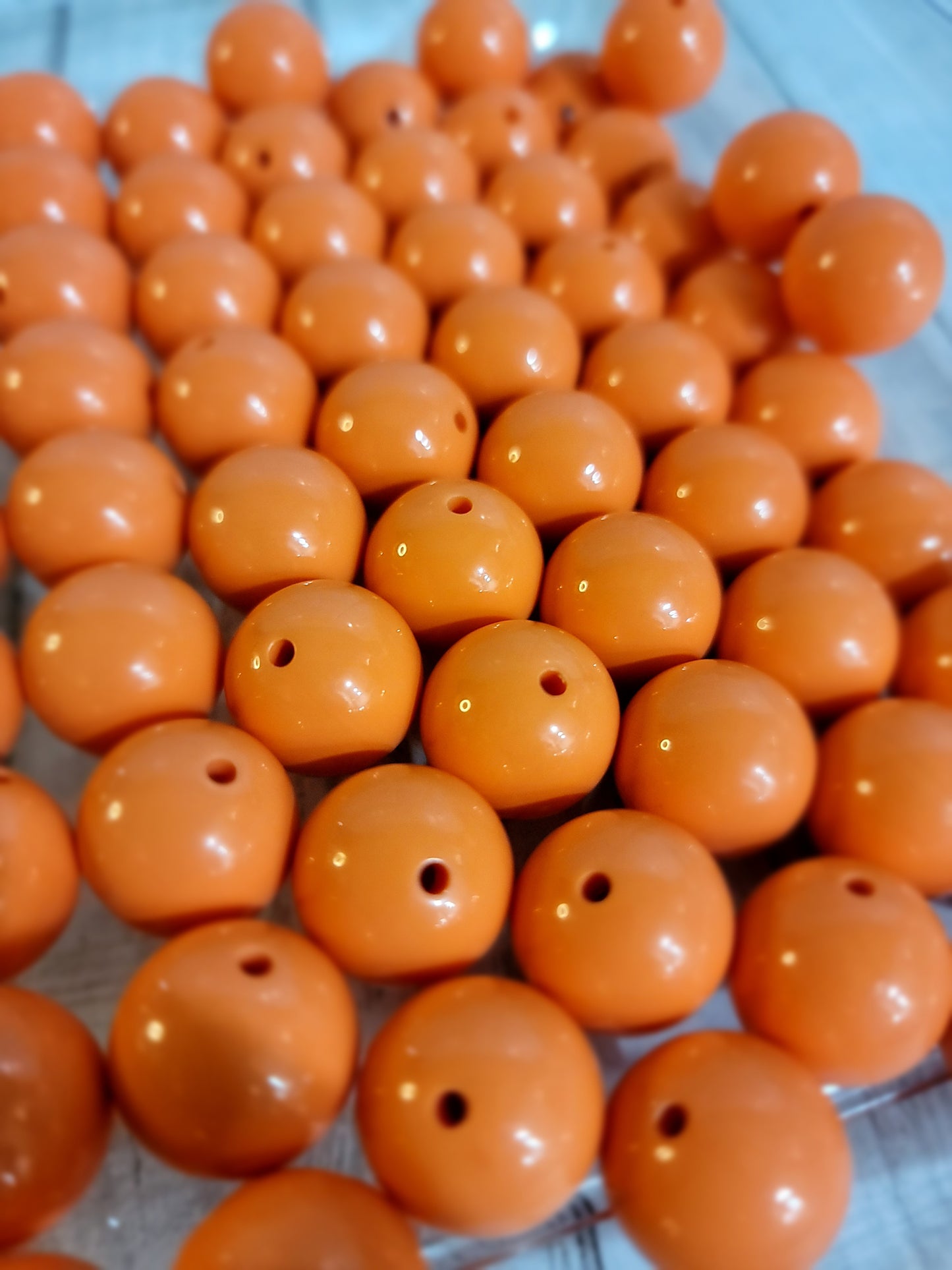 18mm or 20mm Orange Sherbert Beads