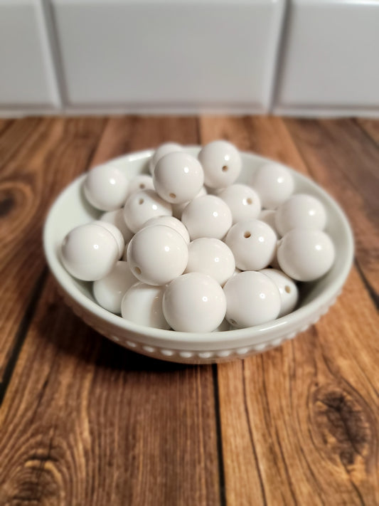 18mm or 20mm White Beads