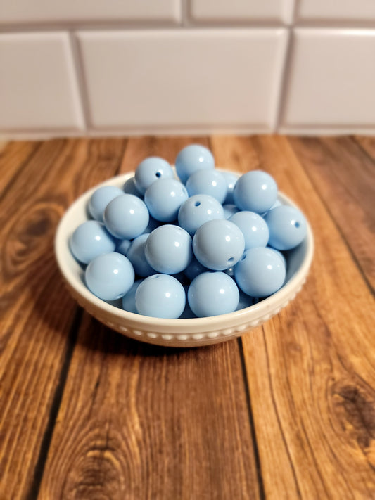 18 or 20mm Pale Blue Beads
