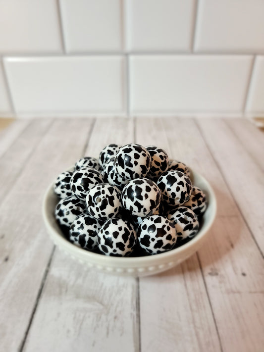 20mm Cow Beads (black)