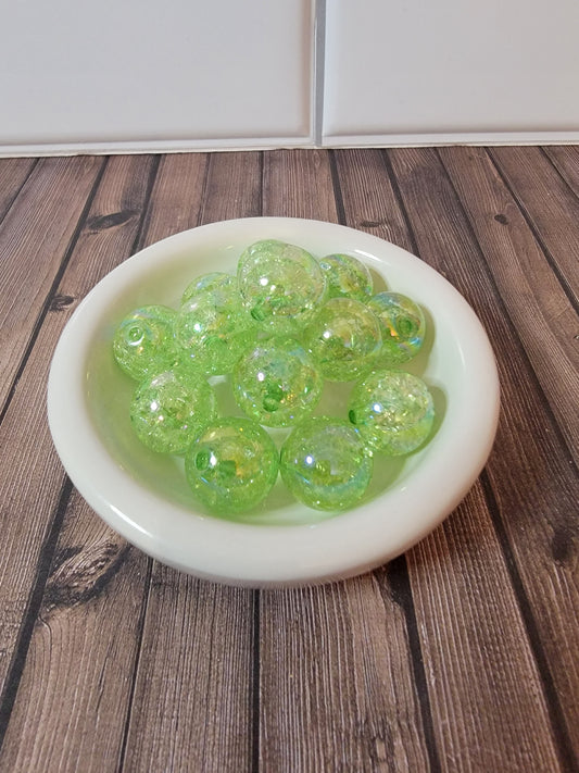 20mm Cosmic Lime Green Beads