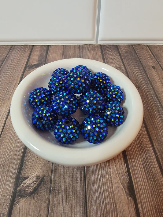 20mm Glamour Blue Beads