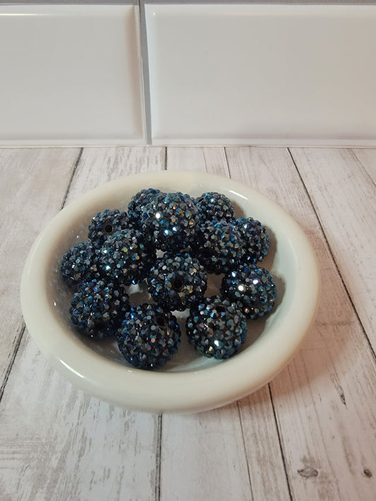 20mm Glamour Blue Onyx Beads