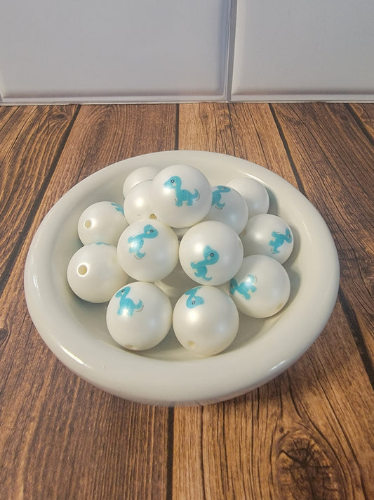 20mm Dinosaur Print Beads