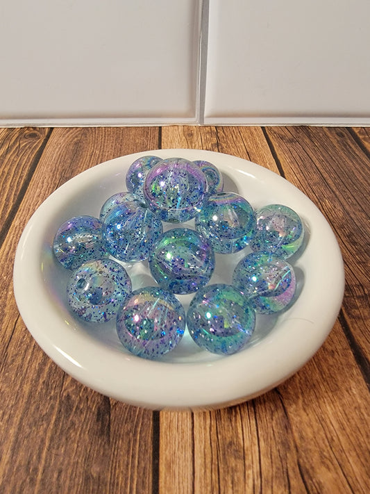20mm Blue Bubble Beads